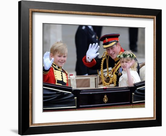 The Royal Wedding of Prince William and Kate Middleton in London, Friday April 29th, 2011-null-Framed Photographic Print