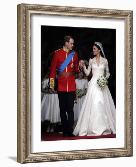 The Royal Wedding of Prince William and Kate Middleton in London, Friday April 29th, 2011-null-Framed Photographic Print