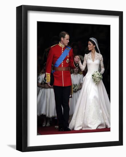 The Royal Wedding of Prince William and Kate Middleton in London, Friday April 29th, 2011-null-Framed Photographic Print