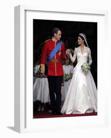 The Royal Wedding of Prince William and Kate Middleton in London, Friday April 29th, 2011-null-Framed Photographic Print