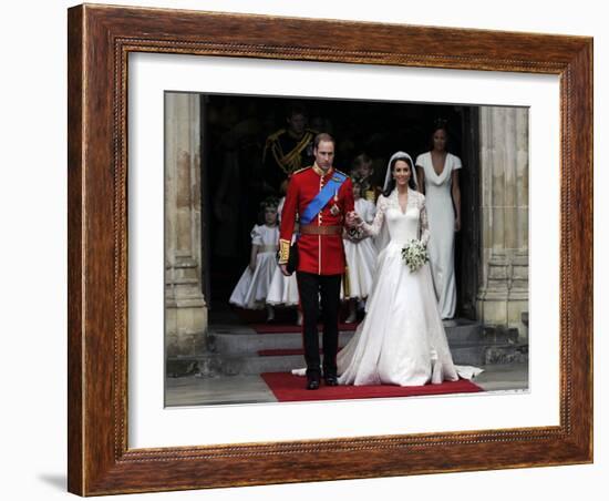 The Royal Wedding of Prince William and Kate Middleton in London, Friday April 29th, 2011-null-Framed Photographic Print