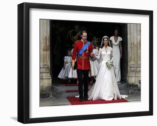 The Royal Wedding of Prince William and Kate Middleton in London, Friday April 29th, 2011-null-Framed Photographic Print