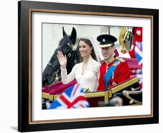 The Royal Wedding of Prince William and Kate Middleton in London, Friday April 29th, 2011-null-Framed Photographic Print