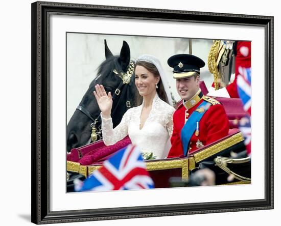 The Royal Wedding of Prince William and Kate Middleton in London, Friday April 29th, 2011-null-Framed Photographic Print