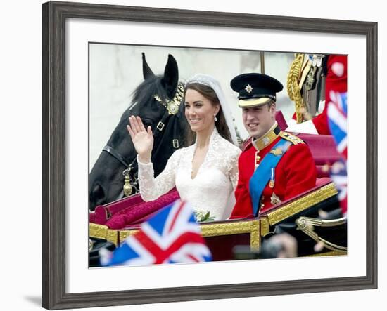 The Royal Wedding of Prince William and Kate Middleton in London, Friday April 29th, 2011-null-Framed Photographic Print