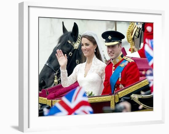 The Royal Wedding of Prince William and Kate Middleton in London, Friday April 29th, 2011-null-Framed Photographic Print