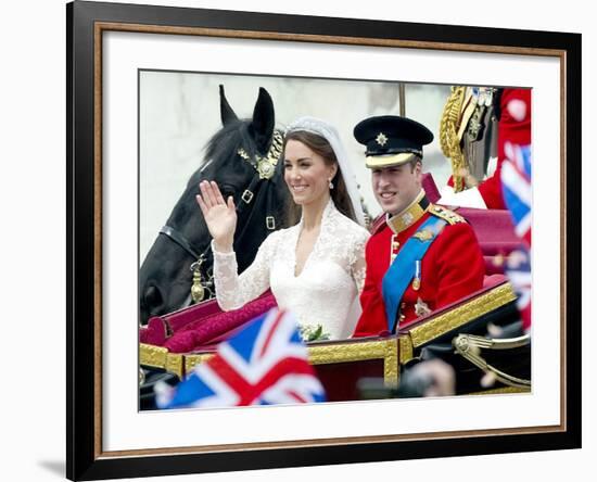 The Royal Wedding of Prince William and Kate Middleton in London, Friday April 29th, 2011-null-Framed Photographic Print