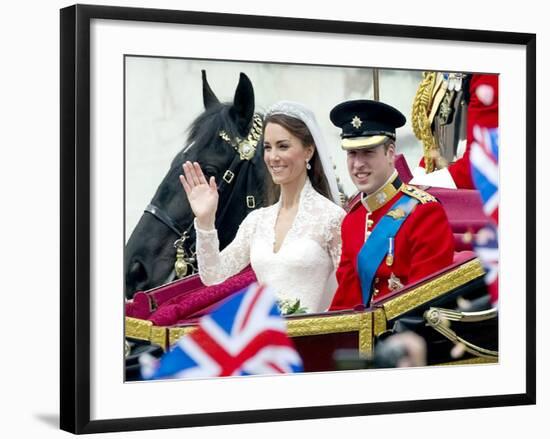 The Royal Wedding of Prince William and Kate Middleton in London, Friday April 29th, 2011-null-Framed Photographic Print