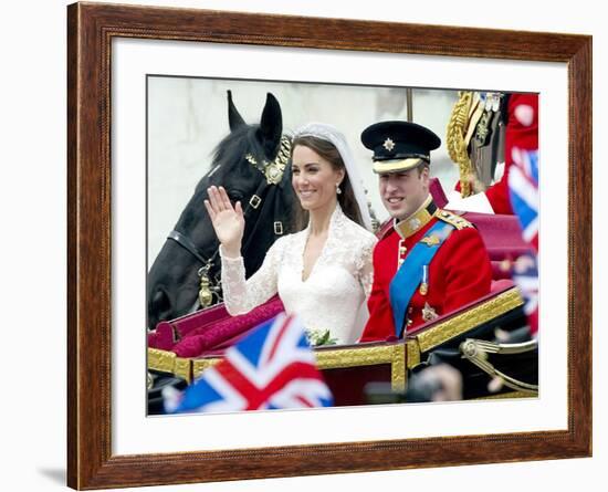 The Royal Wedding of Prince William and Kate Middleton in London, Friday April 29th, 2011-null-Framed Photographic Print