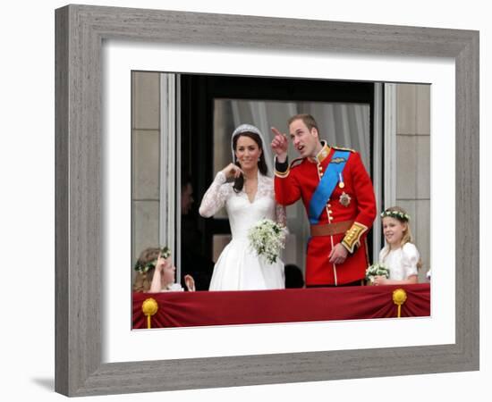 The Royal Wedding of Prince William and Kate Middleton in London, Friday April 29th, 2011-null-Framed Photographic Print