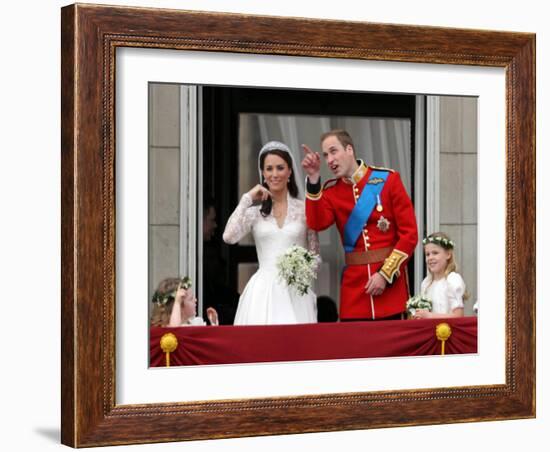 The Royal Wedding of Prince William and Kate Middleton in London, Friday April 29th, 2011-null-Framed Photographic Print