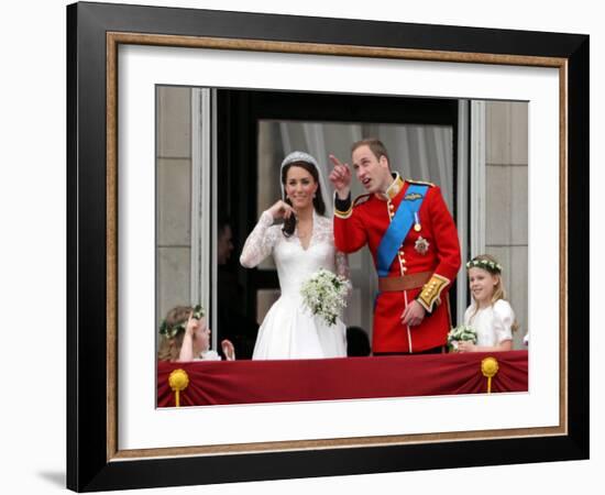 The Royal Wedding of Prince William and Kate Middleton in London, Friday April 29th, 2011-null-Framed Photographic Print