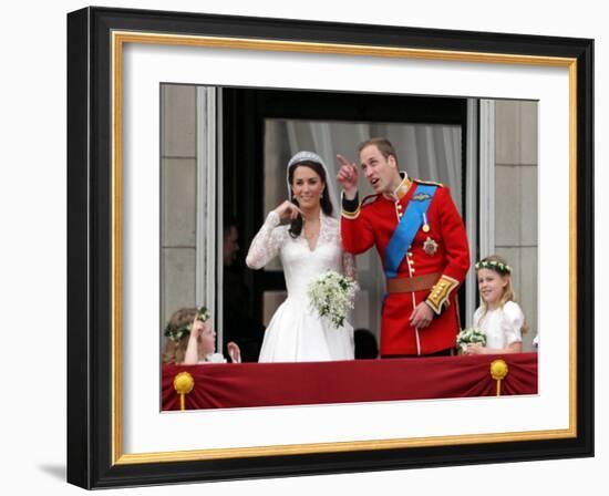 The Royal Wedding of Prince William and Kate Middleton in London, Friday April 29th, 2011-null-Framed Photographic Print