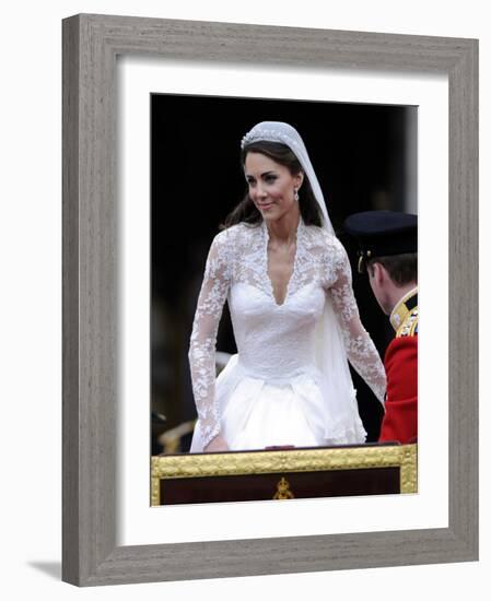 The Royal Wedding of Prince William and Kate Middleton in London, Friday April 29th, 2011-null-Framed Photographic Print