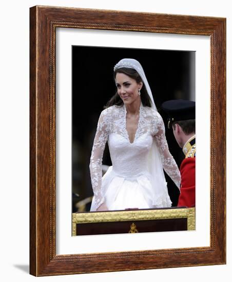 The Royal Wedding of Prince William and Kate Middleton in London, Friday April 29th, 2011-null-Framed Photographic Print