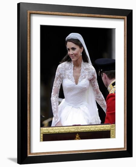 The Royal Wedding of Prince William and Kate Middleton in London, Friday April 29th, 2011-null-Framed Photographic Print