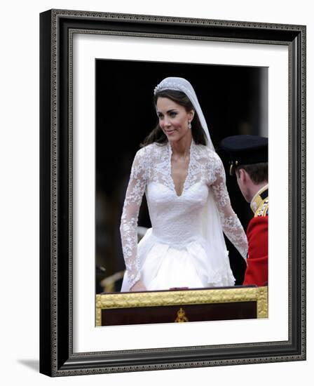 The Royal Wedding of Prince William and Kate Middleton in London, Friday April 29th, 2011-null-Framed Photographic Print