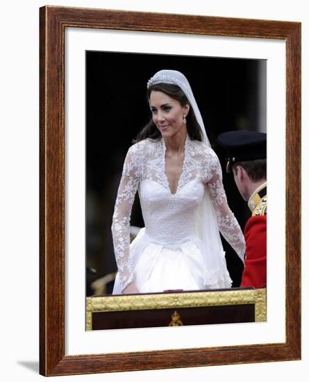 The Royal Wedding of Prince William and Kate Middleton in London, Friday April 29th, 2011-null-Framed Photographic Print