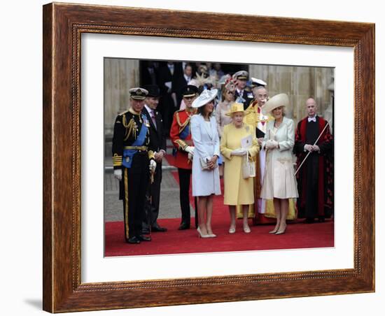 The Royal Wedding of Prince William and Kate Middleton in London, Friday April 29th, 2011-null-Framed Photographic Print