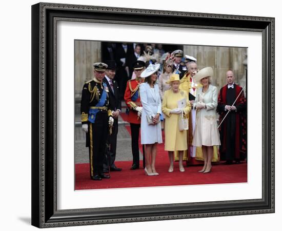 The Royal Wedding of Prince William and Kate Middleton in London, Friday April 29th, 2011-null-Framed Photographic Print