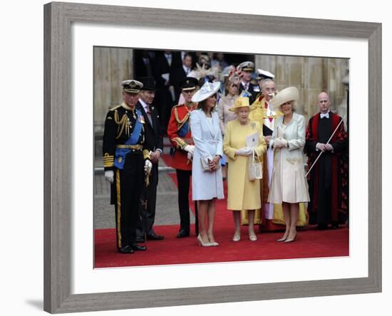 The Royal Wedding of Prince William and Kate Middleton in London, Friday April 29th, 2011-null-Framed Photographic Print