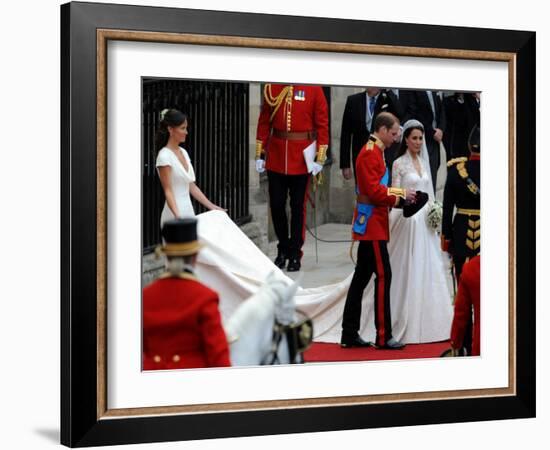 The Royal Wedding of Prince William and Kate Middleton in London, Friday April 29th, 2011-null-Framed Photographic Print