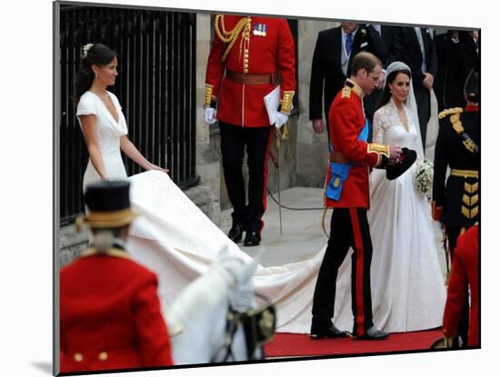 The Royal Wedding of Prince William and Kate Middleton in London, Friday April 29th, 2011-null-Mounted Photographic Print