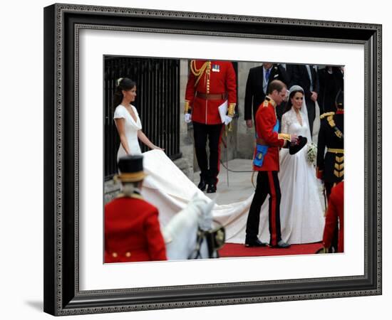 The Royal Wedding of Prince William and Kate Middleton in London, Friday April 29th, 2011-null-Framed Photographic Print