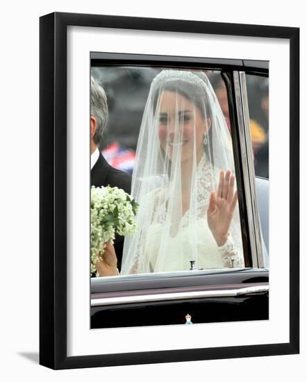 The Royal Wedding of Prince William and Kate Middleton in London, Friday April 29th, 2011-null-Framed Photographic Print