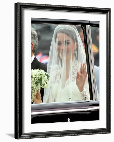 The Royal Wedding of Prince William and Kate Middleton in London, Friday April 29th, 2011-null-Framed Photographic Print