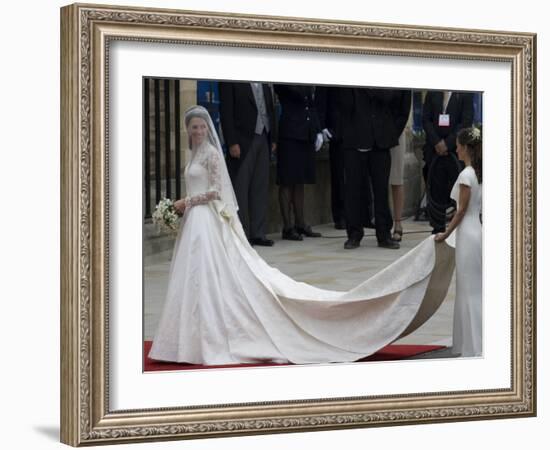 The Royal Wedding of Prince William and Kate Middleton in London, Friday April 29th, 2011-null-Framed Photographic Print