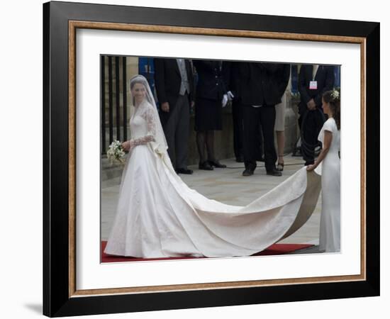 The Royal Wedding of Prince William and Kate Middleton in London, Friday April 29th, 2011-null-Framed Photographic Print