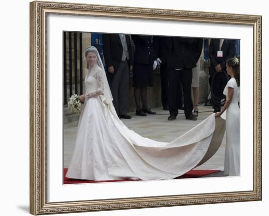 The Royal Wedding of Prince William and Kate Middleton in London, Friday April 29th, 2011-null-Framed Photographic Print