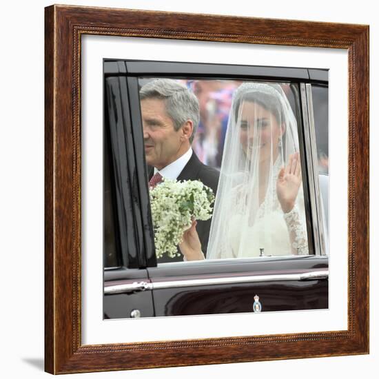 The Royal Wedding of Prince William and Kate Middleton in London, Friday April 29th, 2011-null-Framed Photographic Print