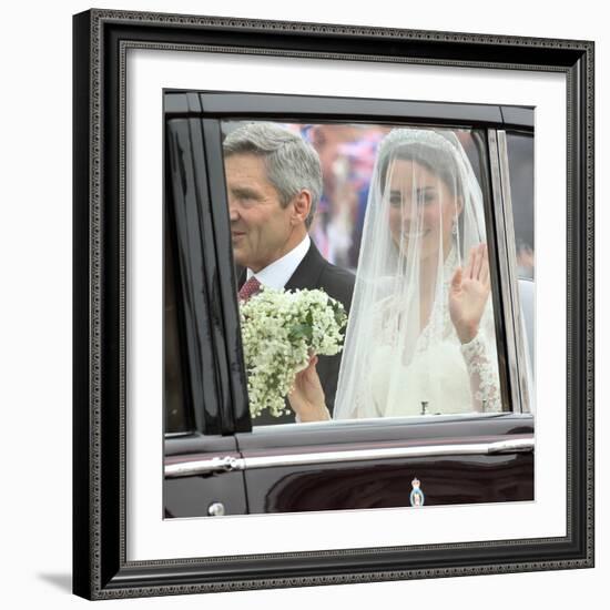 The Royal Wedding of Prince William and Kate Middleton in London, Friday April 29th, 2011-null-Framed Photographic Print