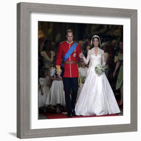 The Royal Wedding of Prince William and Kate Middleton in London, Friday April 29th, 2011-null-Framed Photographic Print