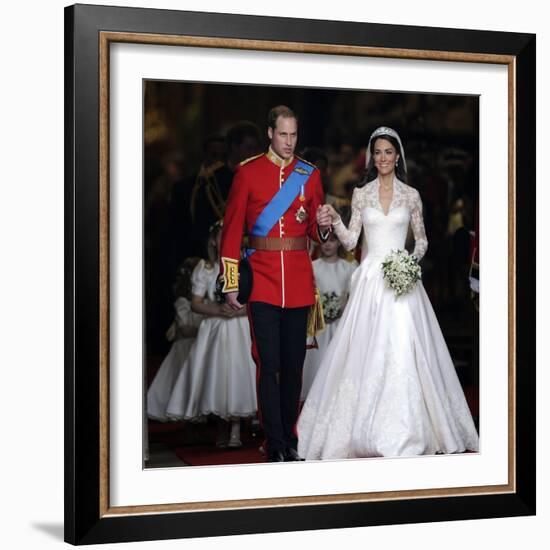 The Royal Wedding of Prince William and Kate Middleton in London, Friday April 29th, 2011-null-Framed Photographic Print