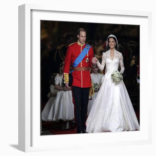 The Royal Wedding of Prince William and Kate Middleton in London, Friday April 29th, 2011-null-Framed Photographic Print