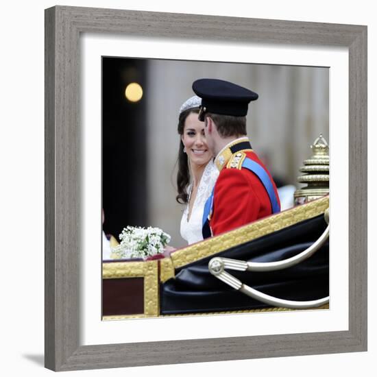 The Royal Wedding of Prince William and Kate Middleton in London, Friday April 29th, 2011-null-Framed Photographic Print