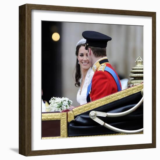 The Royal Wedding of Prince William and Kate Middleton in London, Friday April 29th, 2011-null-Framed Photographic Print