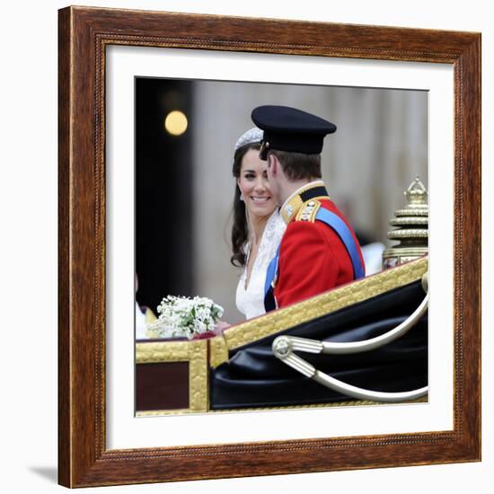 The Royal Wedding of Prince William and Kate Middleton in London, Friday April 29th, 2011-null-Framed Photographic Print