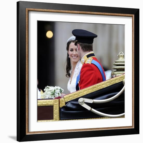 The Royal Wedding of Prince William and Kate Middleton in London, Friday April 29th, 2011-null-Framed Photographic Print