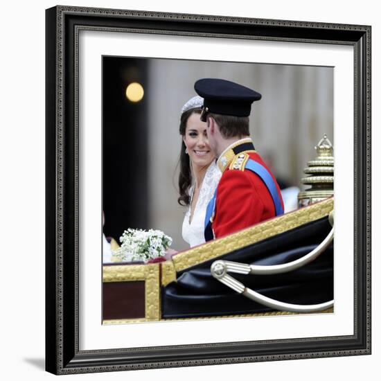 The Royal Wedding of Prince William and Kate Middleton in London, Friday April 29th, 2011-null-Framed Photographic Print