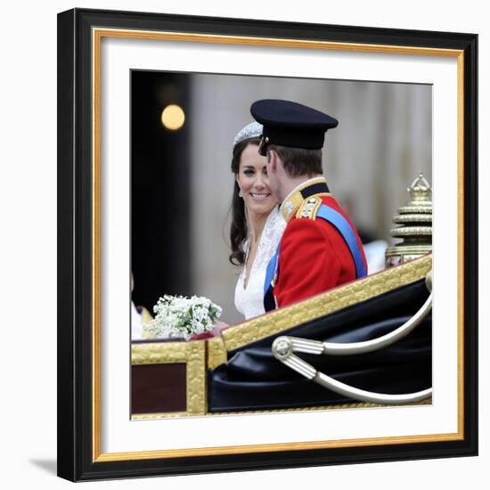 The Royal Wedding of Prince William and Kate Middleton in London, Friday April 29th, 2011-null-Framed Photographic Print