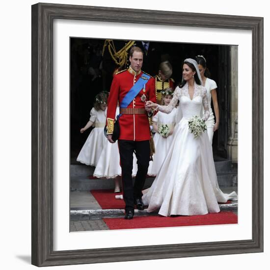 The Royal Wedding of Prince William and Kate Middleton in London, Friday April 29th, 2011-null-Framed Photographic Print