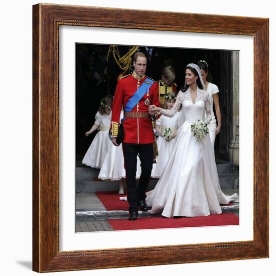 The Royal Wedding of Prince William and Kate Middleton in London, Friday April 29th, 2011-null-Framed Photographic Print