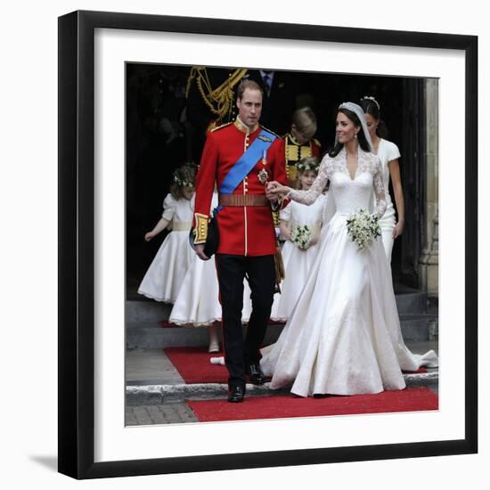 The Royal Wedding of Prince William and Kate Middleton in London, Friday April 29th, 2011-null-Framed Photographic Print