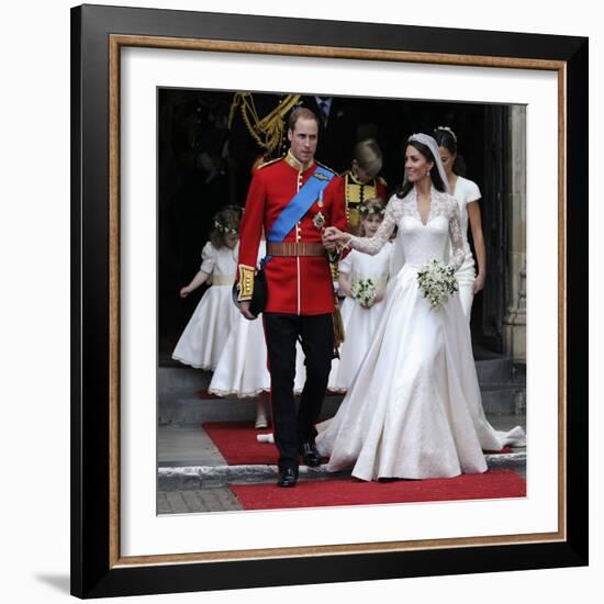 The Royal Wedding of Prince William and Kate Middleton in London, Friday April 29th, 2011-null-Framed Photographic Print