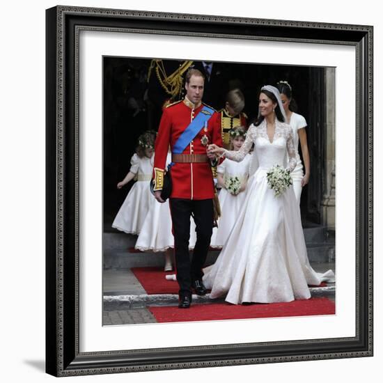 The Royal Wedding of Prince William and Kate Middleton in London, Friday April 29th, 2011-null-Framed Photographic Print