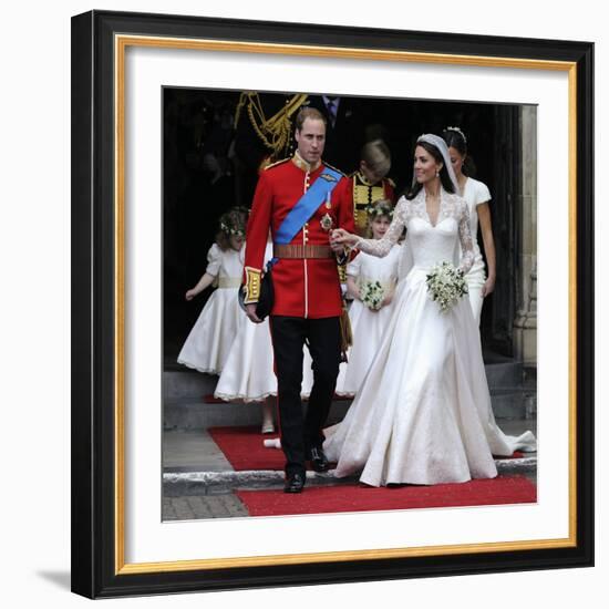 The Royal Wedding of Prince William and Kate Middleton in London, Friday April 29th, 2011-null-Framed Photographic Print